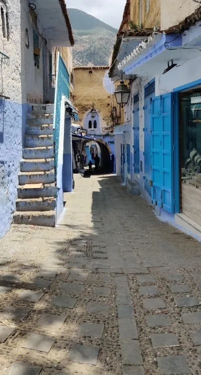 Charming blue street in Chefchaouen