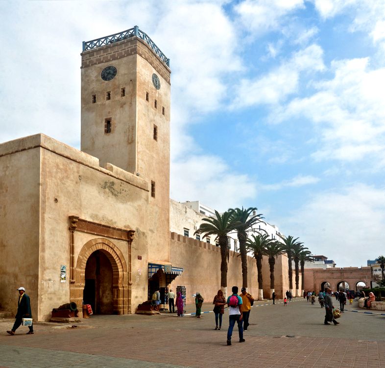 Coastal ramparts and Atlantic ocean in Essaouira