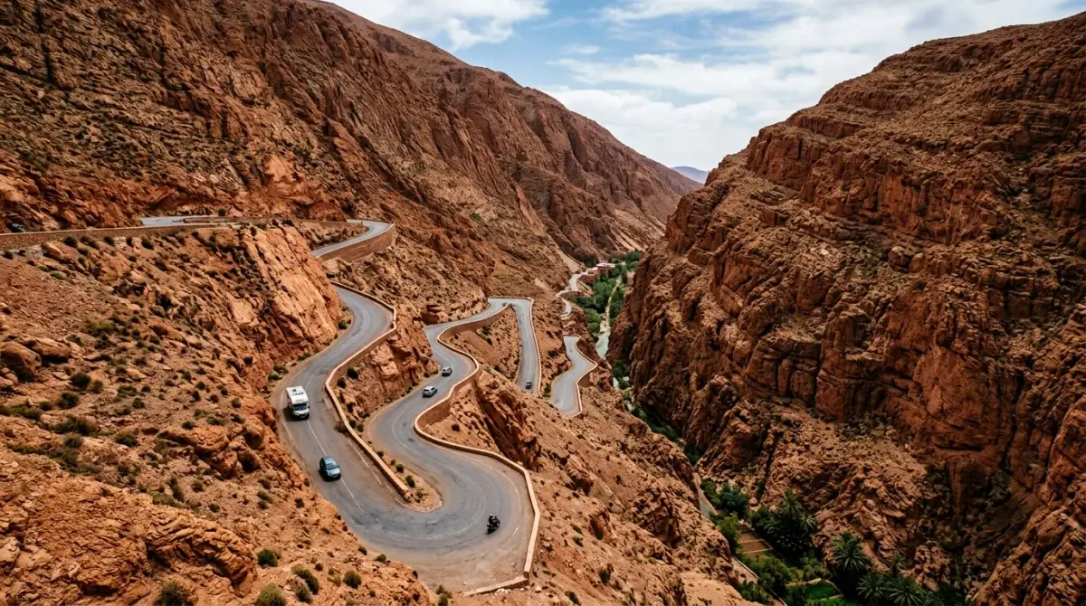 Winding roads of Dades Valley