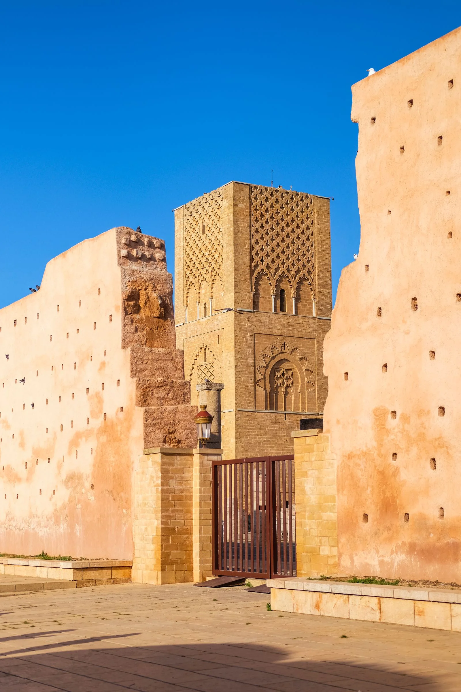 Hassan Tower minaret and mausoleum in Rabat