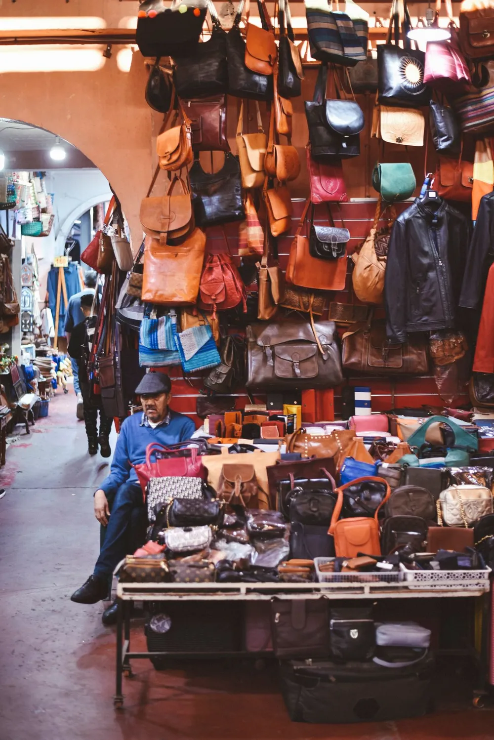 Leather goods at Souk El Had